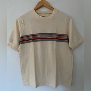 Madewell crew neck rainbow stripe tee